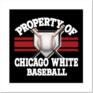 Proud Name White Graphic Property Vintage Baseball Posters and Art